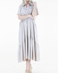 Collared Shirt Dress w/ Buttons