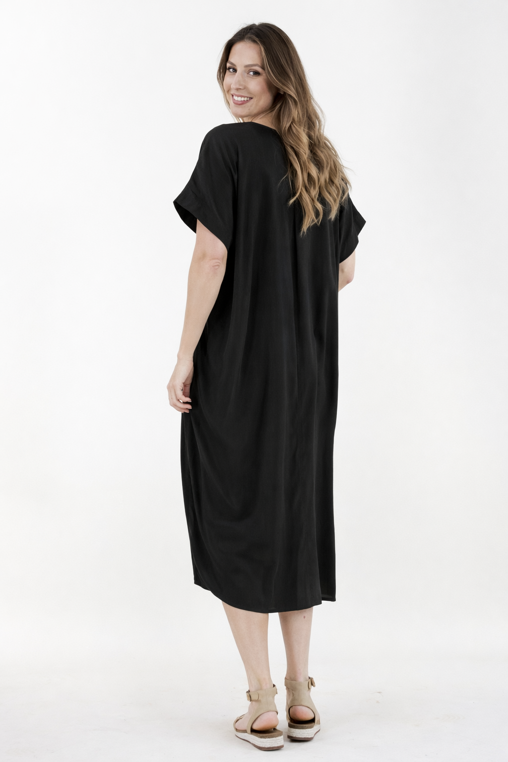 Lightweight V-Neck Boxy Dress