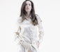Metallic Long Sleeve Button-up Collared Shirt