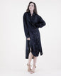 Metallic Long Sleeve Button-up Collared Shirt Dress