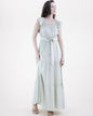 Breezy Square Shirred Neckline Tiered Maxi Dress
