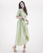 Breezy Drop Shoulder Sleeve Belted Button-up Shirt Dress