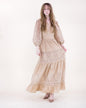 Garden Flora Lace Blouson Sleeve Maxi Dress