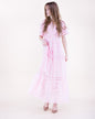 Garden Flora Lace Surplice Butterfly Sleeve Maxi Dress