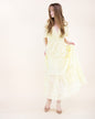 Garden Flora Lace Surplice Butterfly Sleeve Maxi Dress