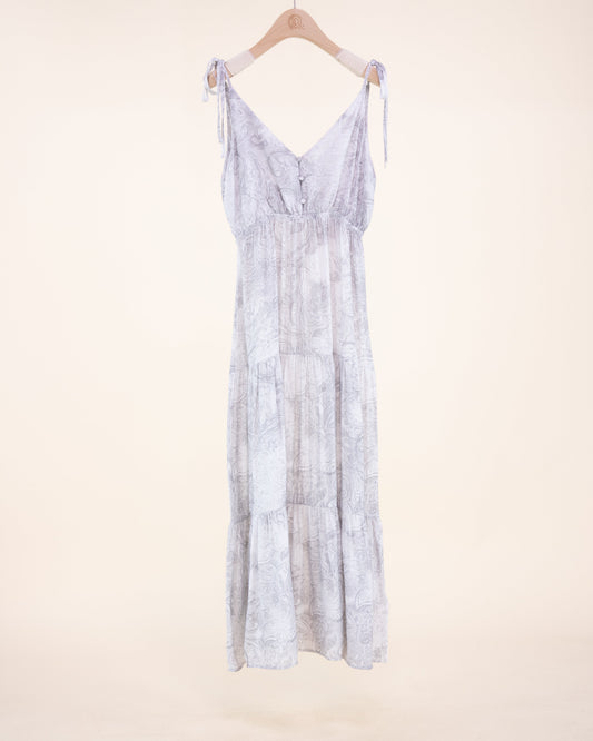Soft Petal Paisley Strap Sundress