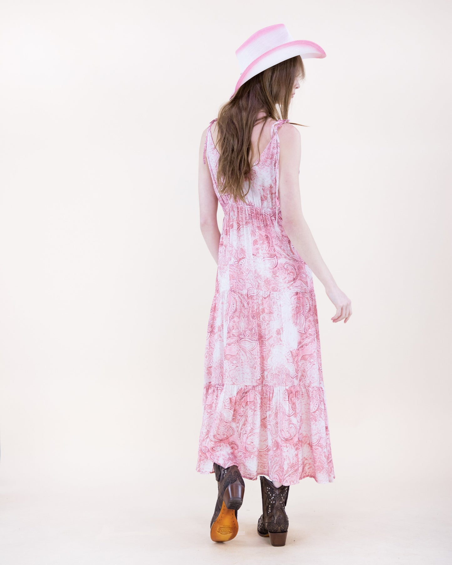 Soft Petal Paisley Strap Sundress