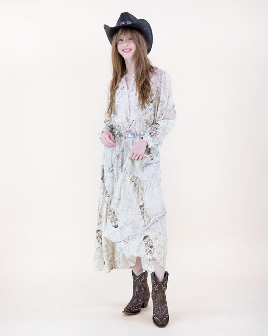 Wildflower Garden Long Sleeve Maxi Sundress