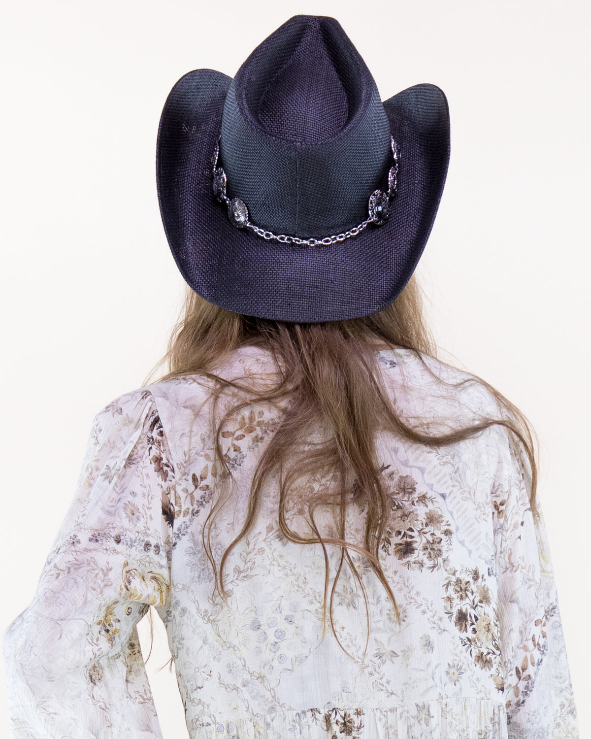 Druzy Quartz Silver Concho Cowgirl Hat