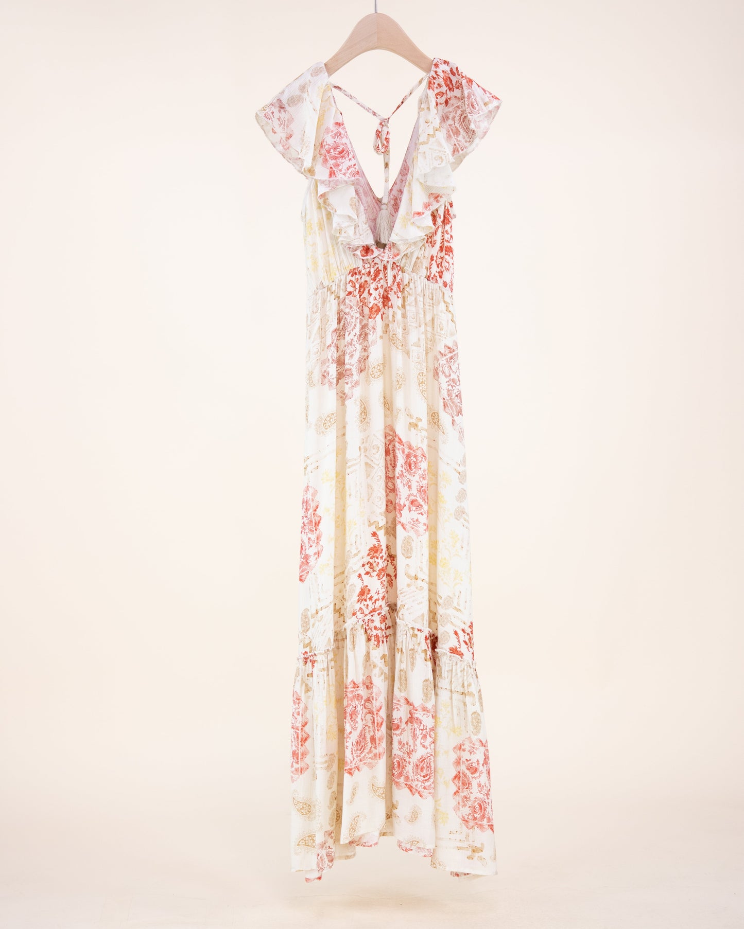 Vintage Romantic Ruffle Maxi Sundress