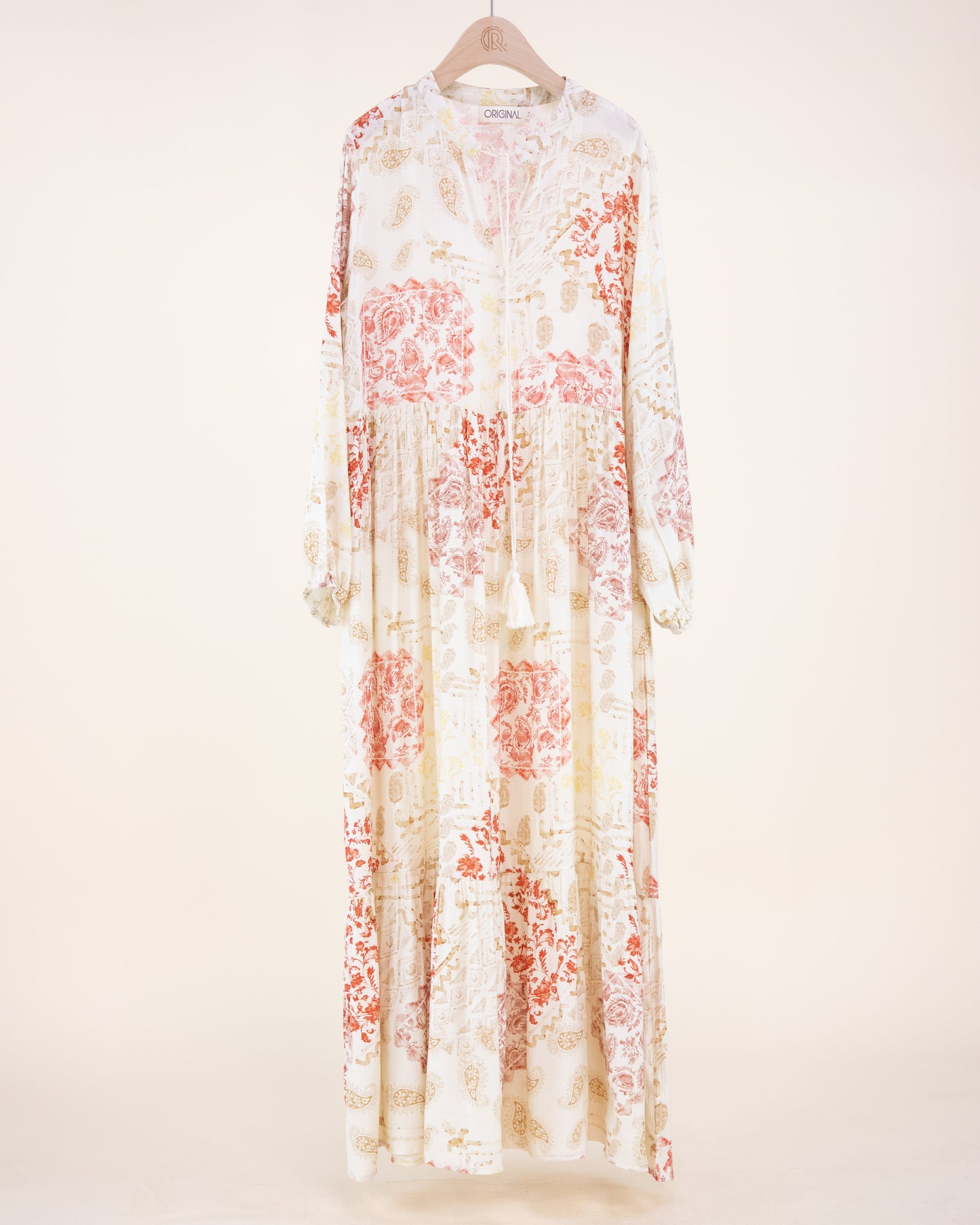 Vintage Romantic Long Sleeve Maxi Sundress