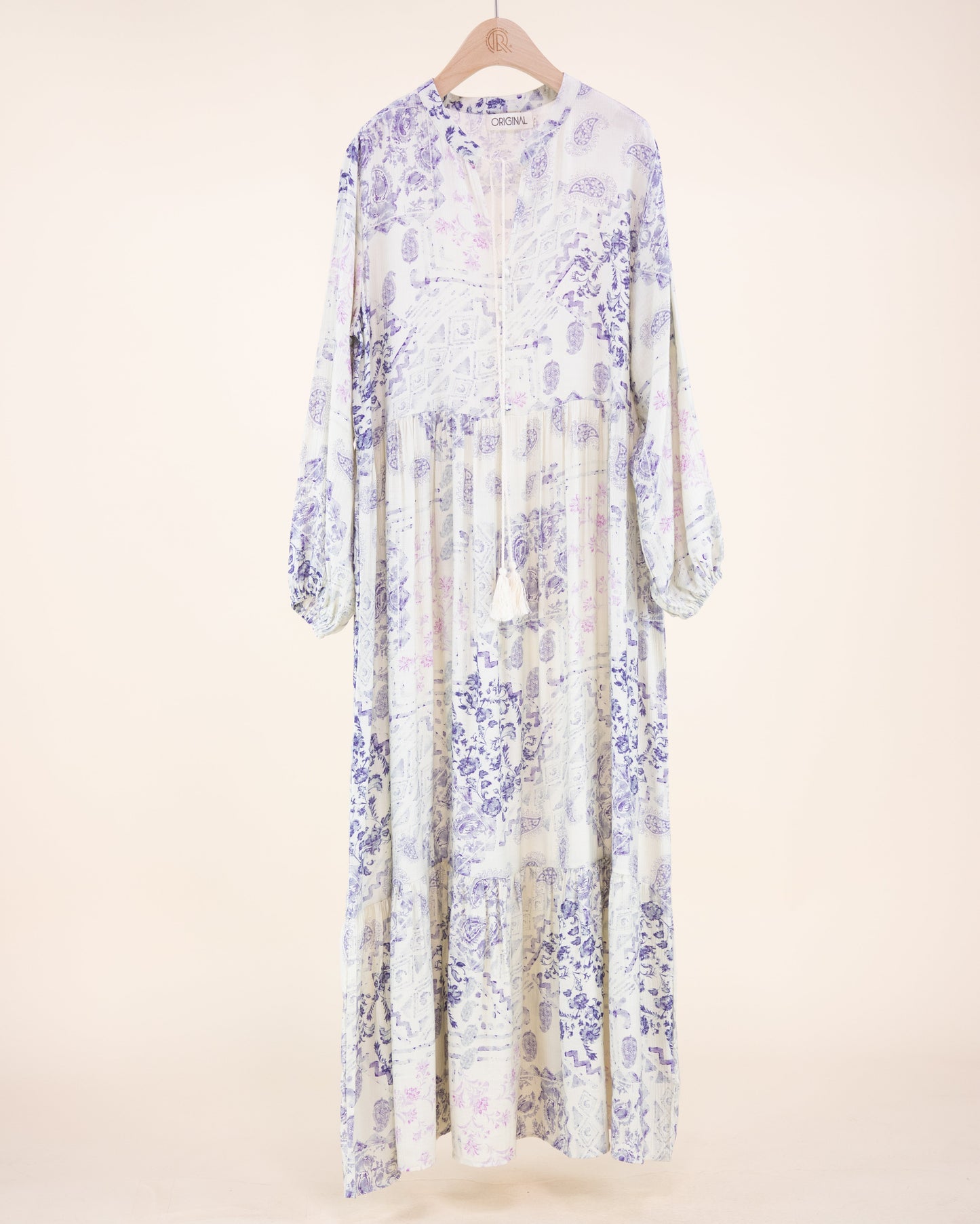 Vintage Romantic Long Sleeve Maxi Sundress