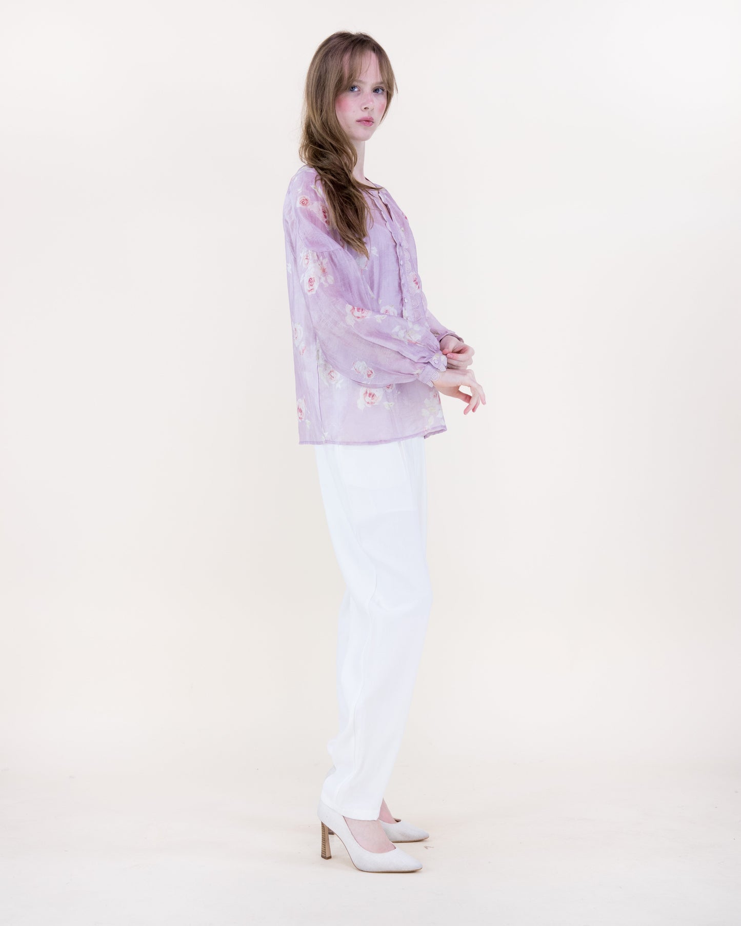 Romantic Prairie Long Line Deep V-Neck Shirt