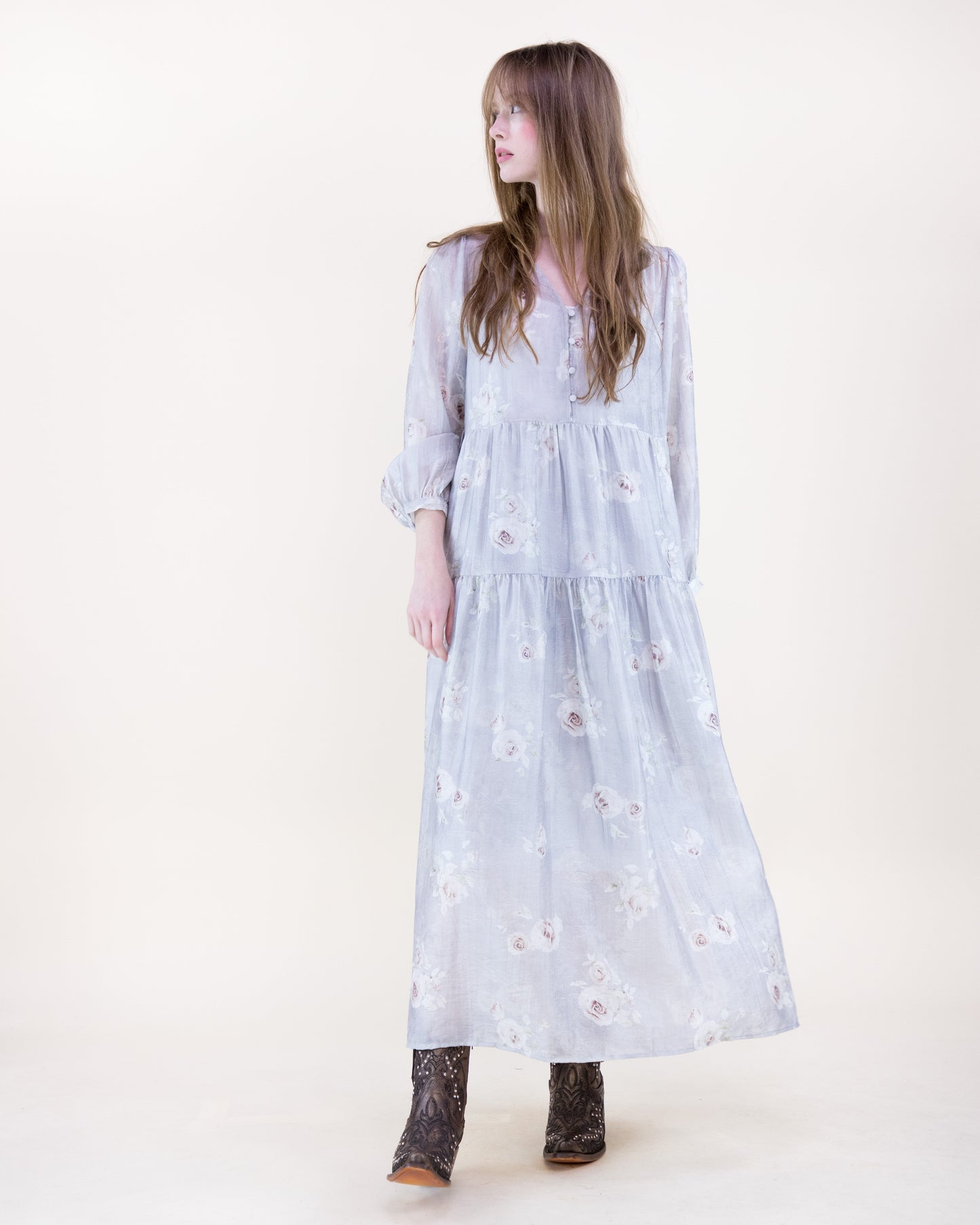 Romantic Prairie Long Sleeve Maxi Sundress