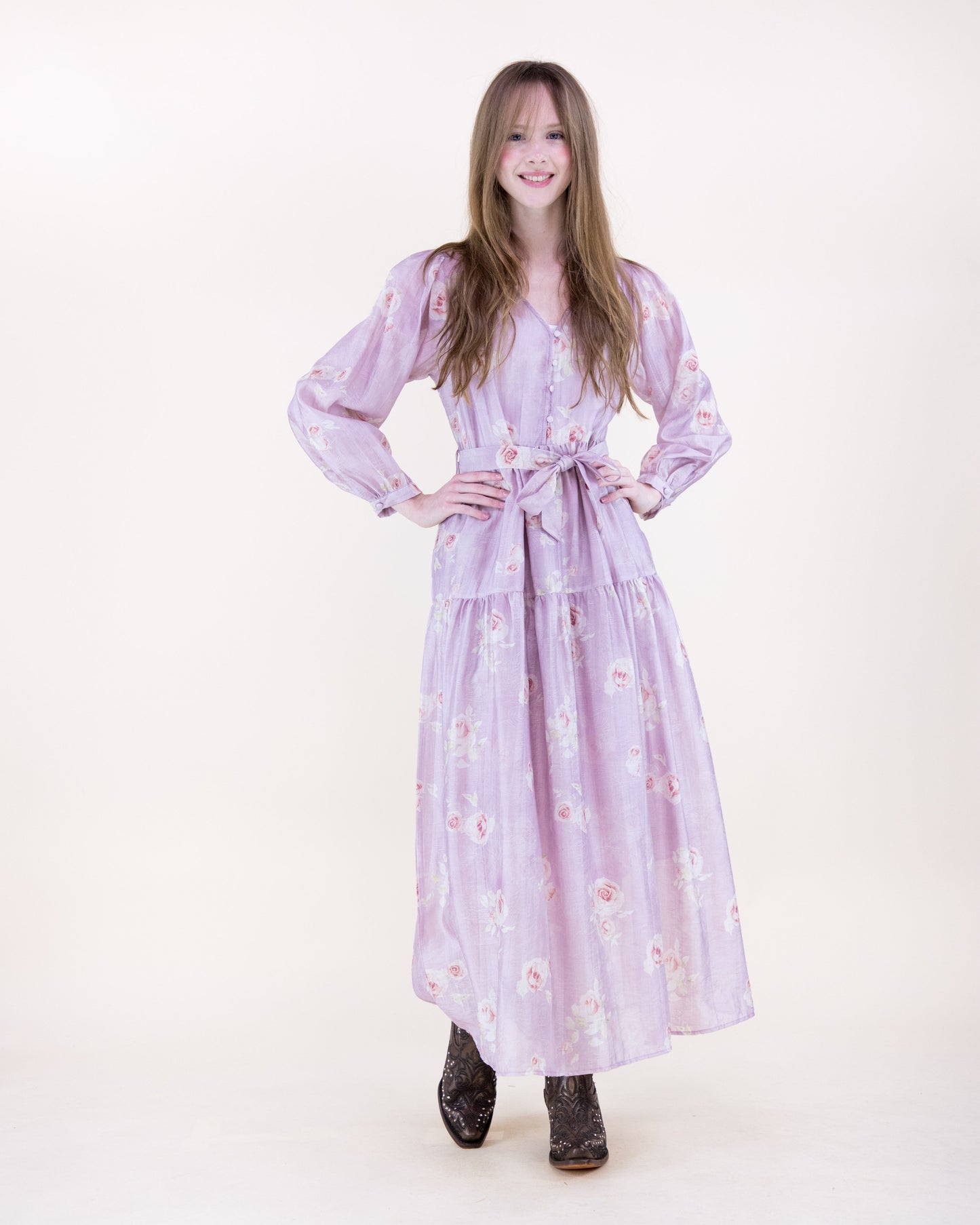 Romantic Prairie Long Sleeve Maxi Sundress