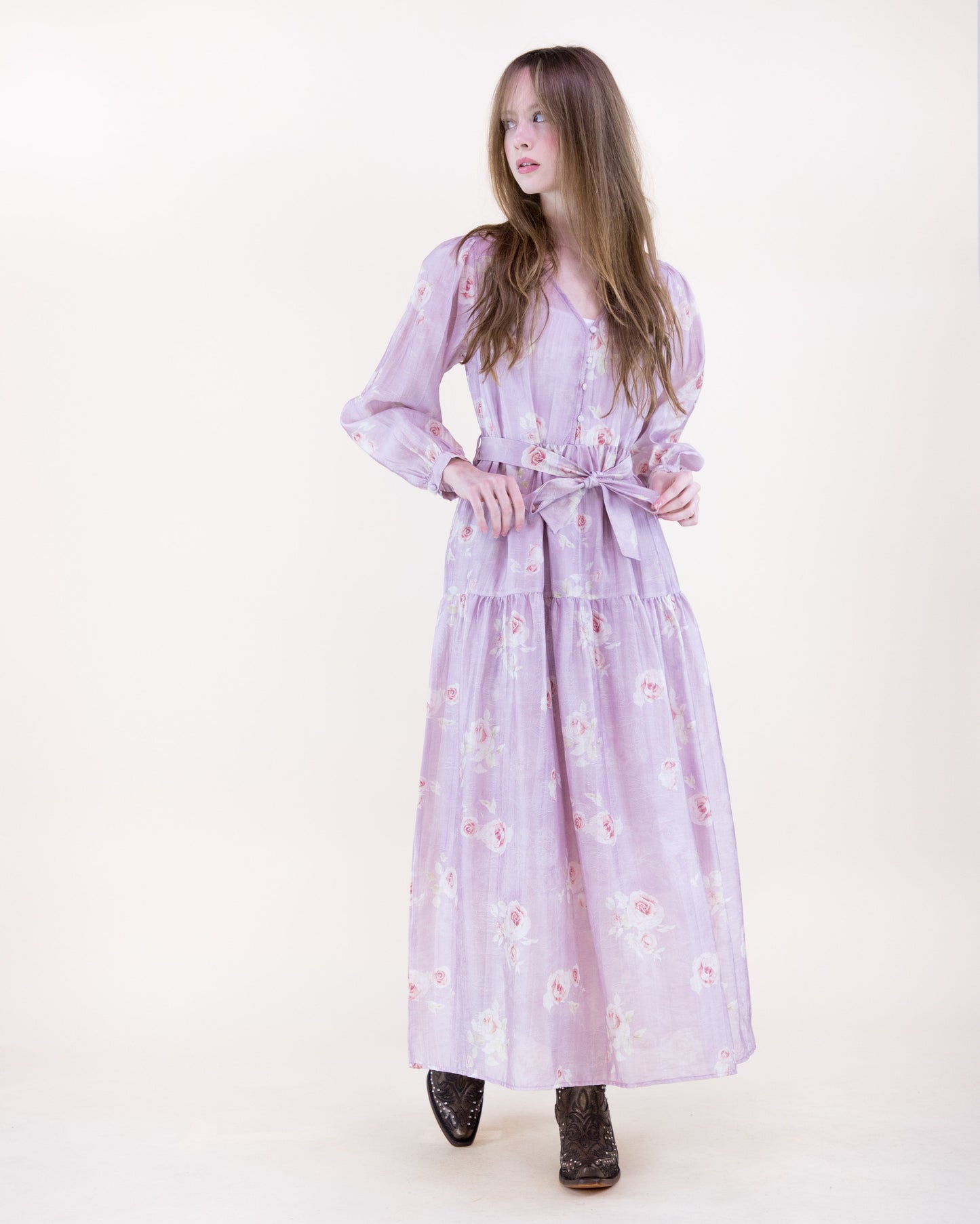 Romantic Prairie Long Sleeve Maxi Sundress