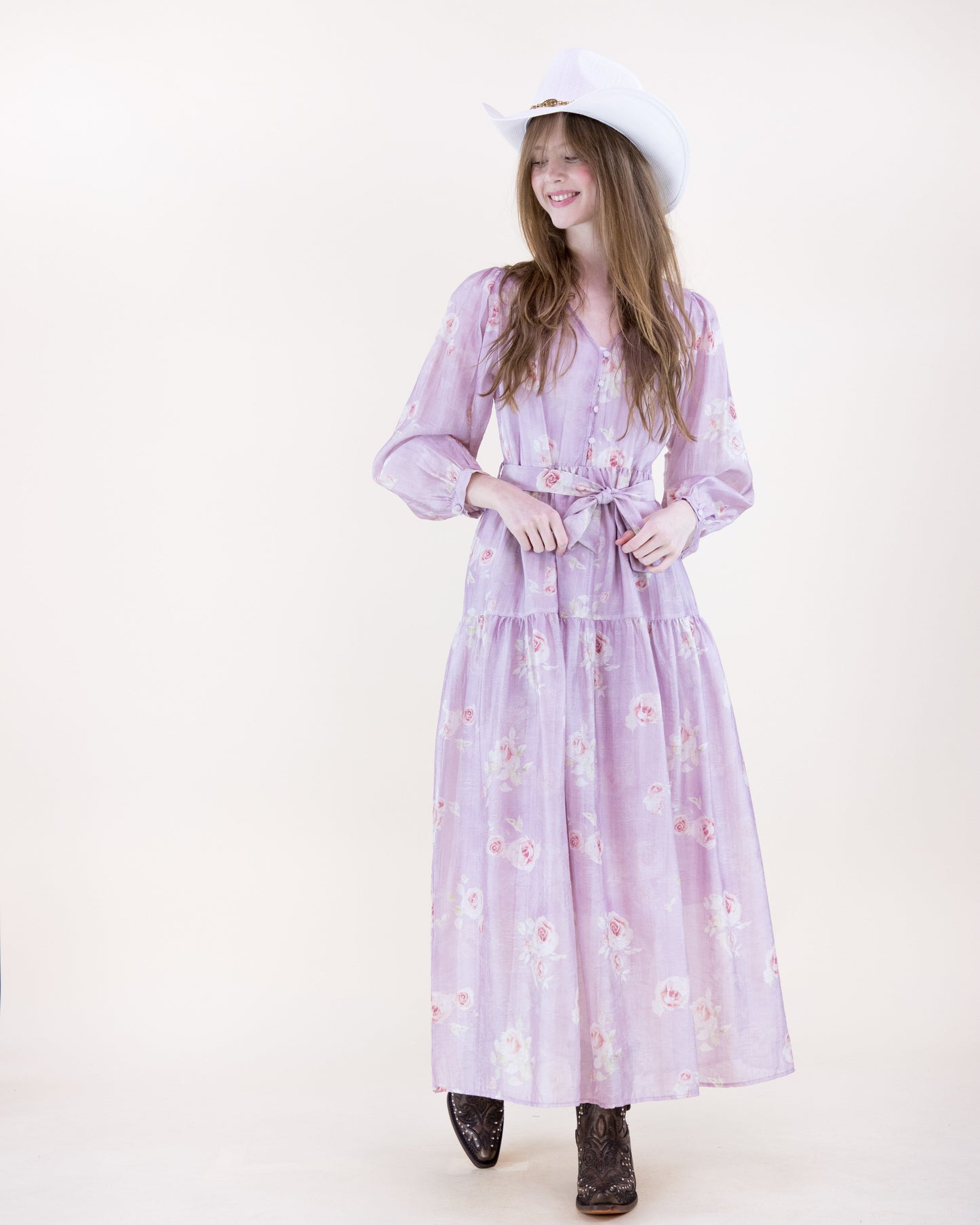Romantic Prairie Long Sleeve Maxi Sundress