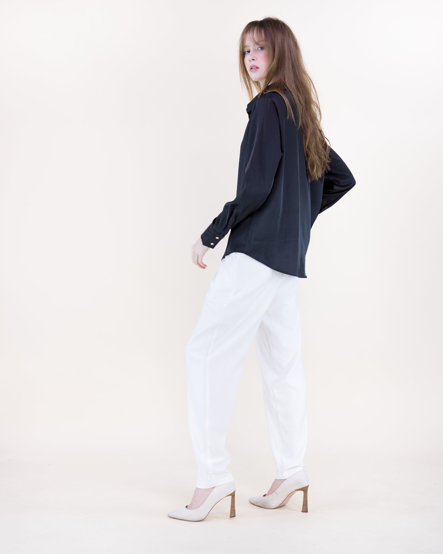 Atelier V-Neck Button Up Blouse