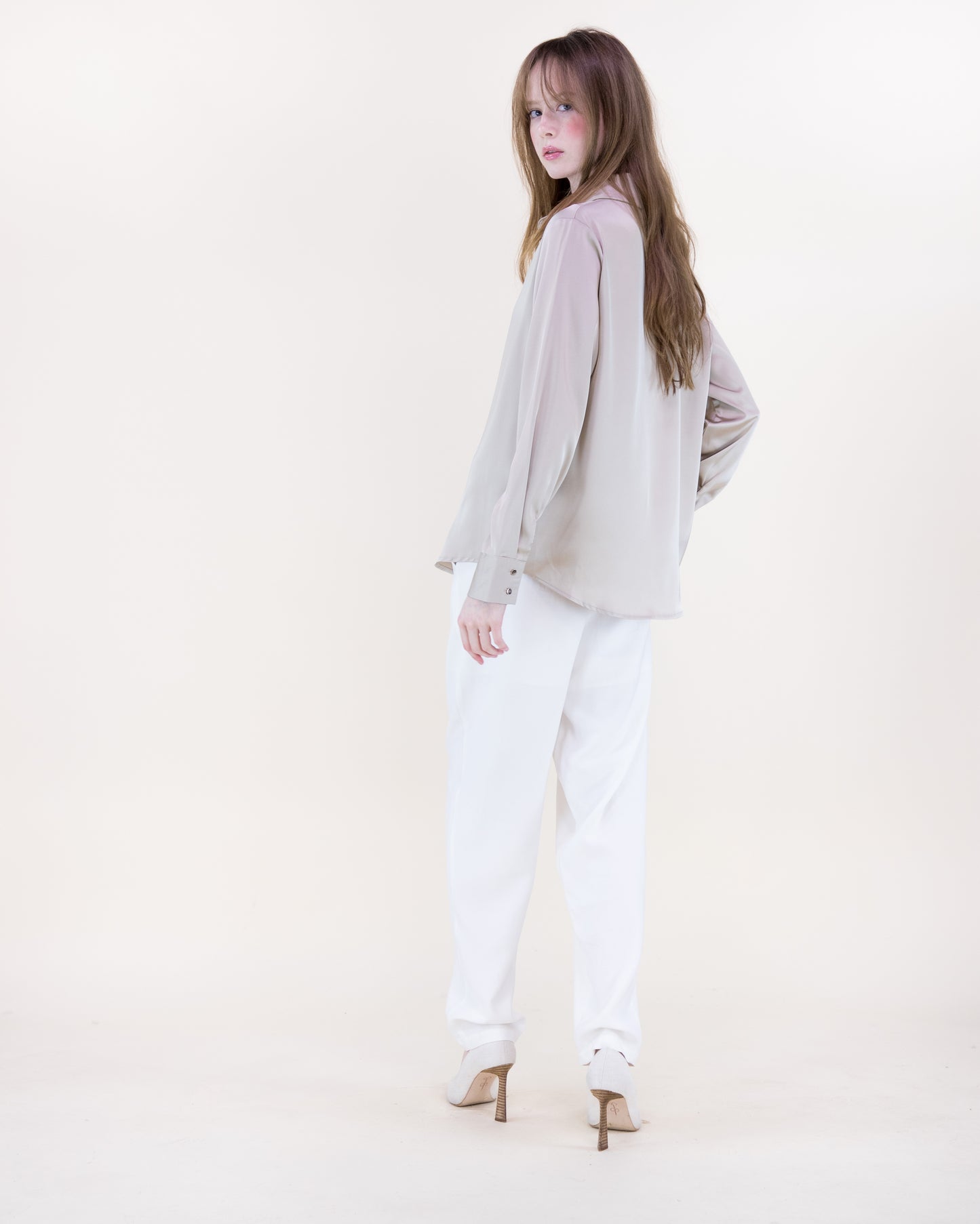 Atelier V-Neck Button Up Blouse