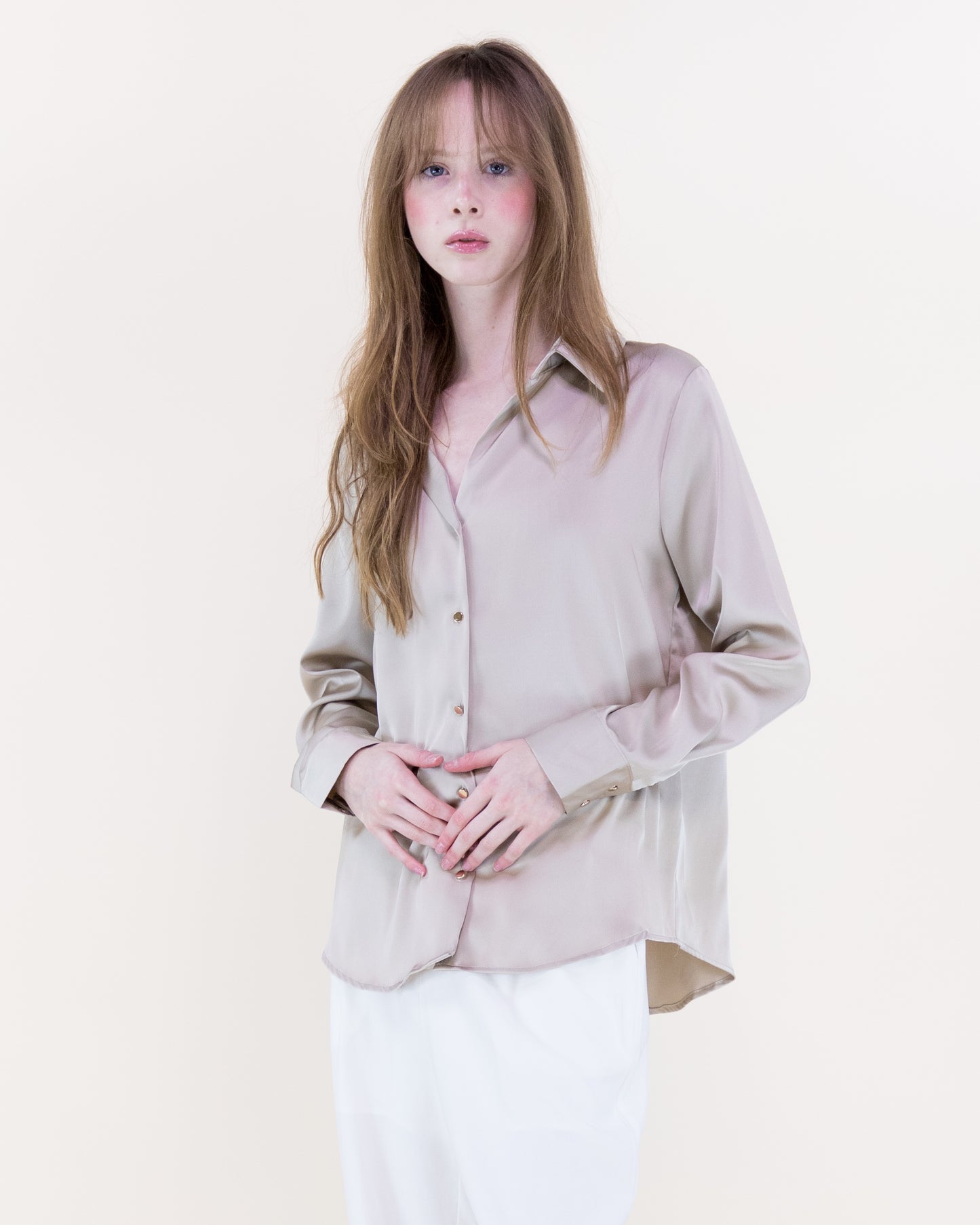 Atelier V-Neck Button Up Blouse