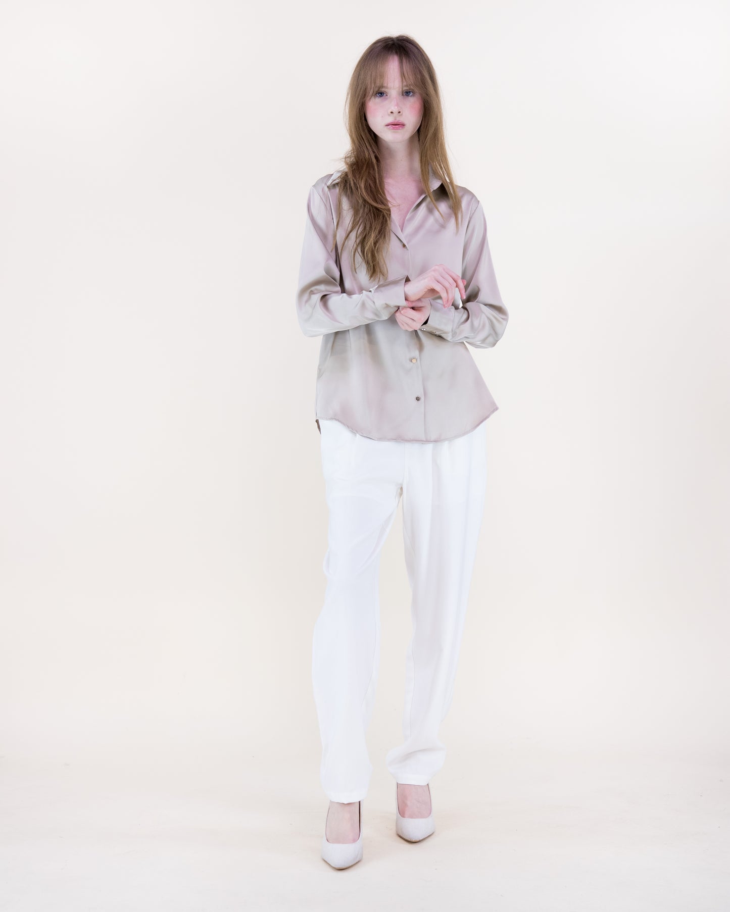 Atelier V-Neck Button Up Blouse