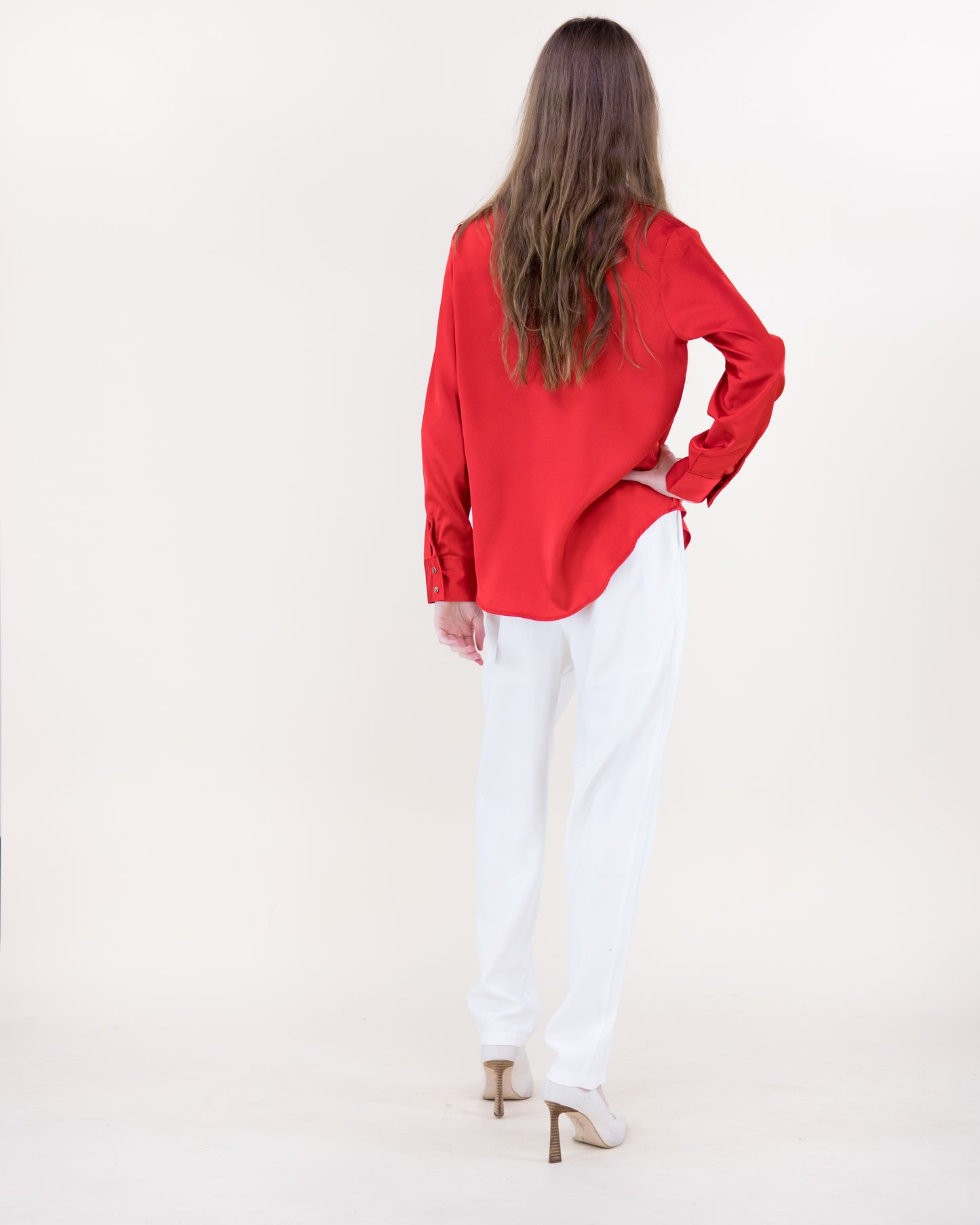 Atelier V-Neck Button Up Blouse