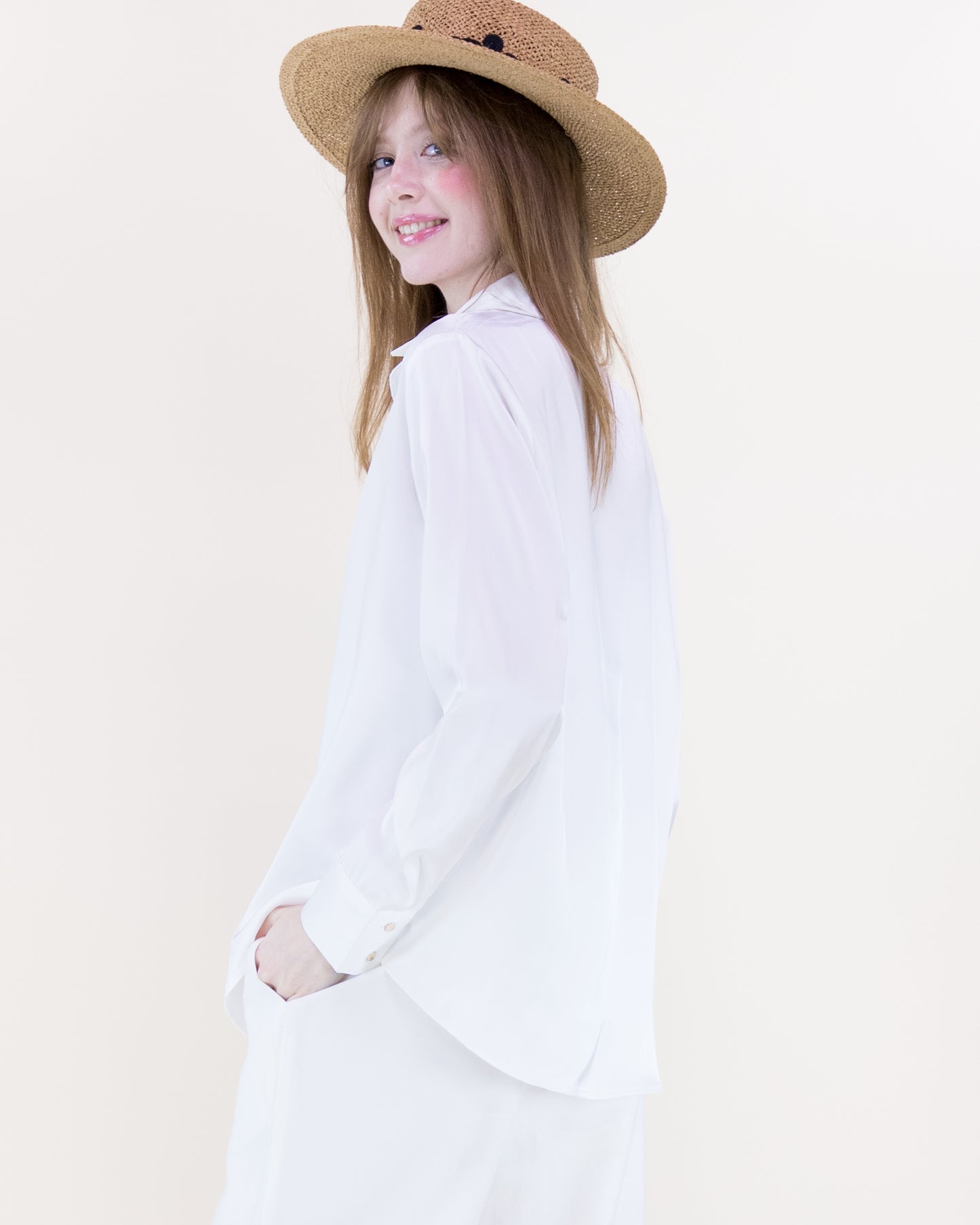Atelier V-Neck Button Up Blouse