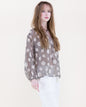 Gingham Floral Boho Blouse