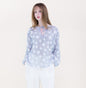 Gingham Floral Boho Blouse