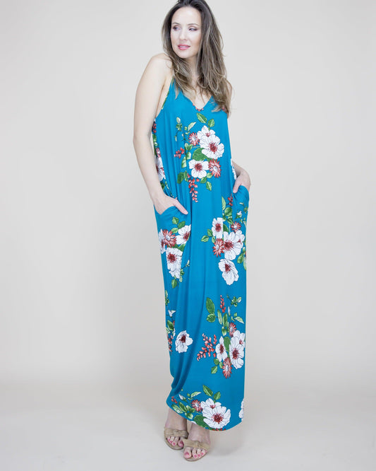 Floral Bunches Long Dress