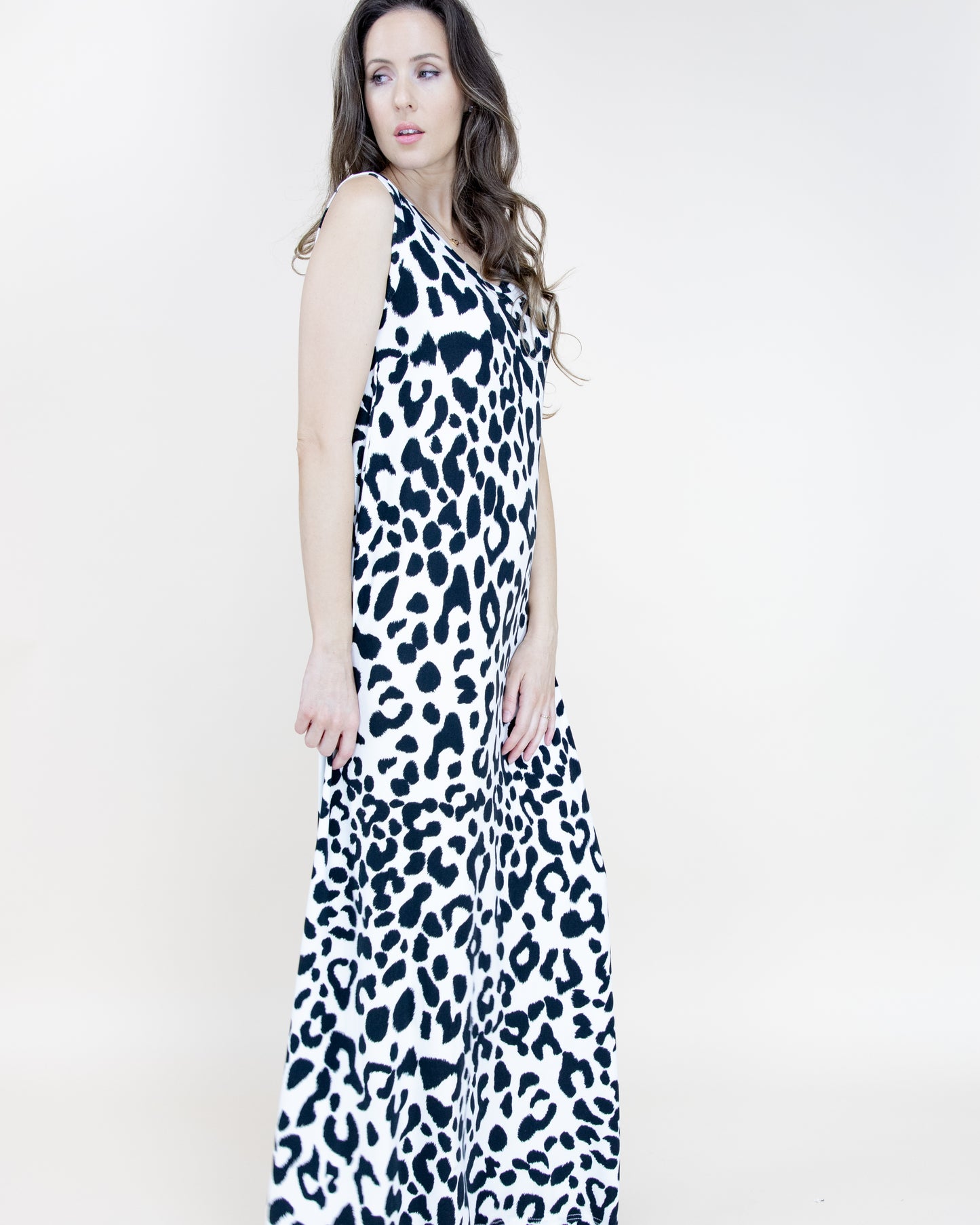 Leopard Sleeveless Long Dress