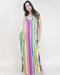Serape Printed Sleeveless Long Dress