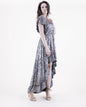 Luster Paisley Surplice High Low Dress