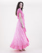 Luster Paisley Surplice High Low Dress