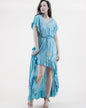 Luster Paisley Surplice High Low Dress