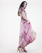 Butterfly Sleeve Tie Dye High Low Maxi Dress