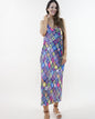 Colorful Floral Paisley Quilt Print Maxi Dress