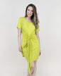 Front-Tie Rhinestone T-Shirt Dress
