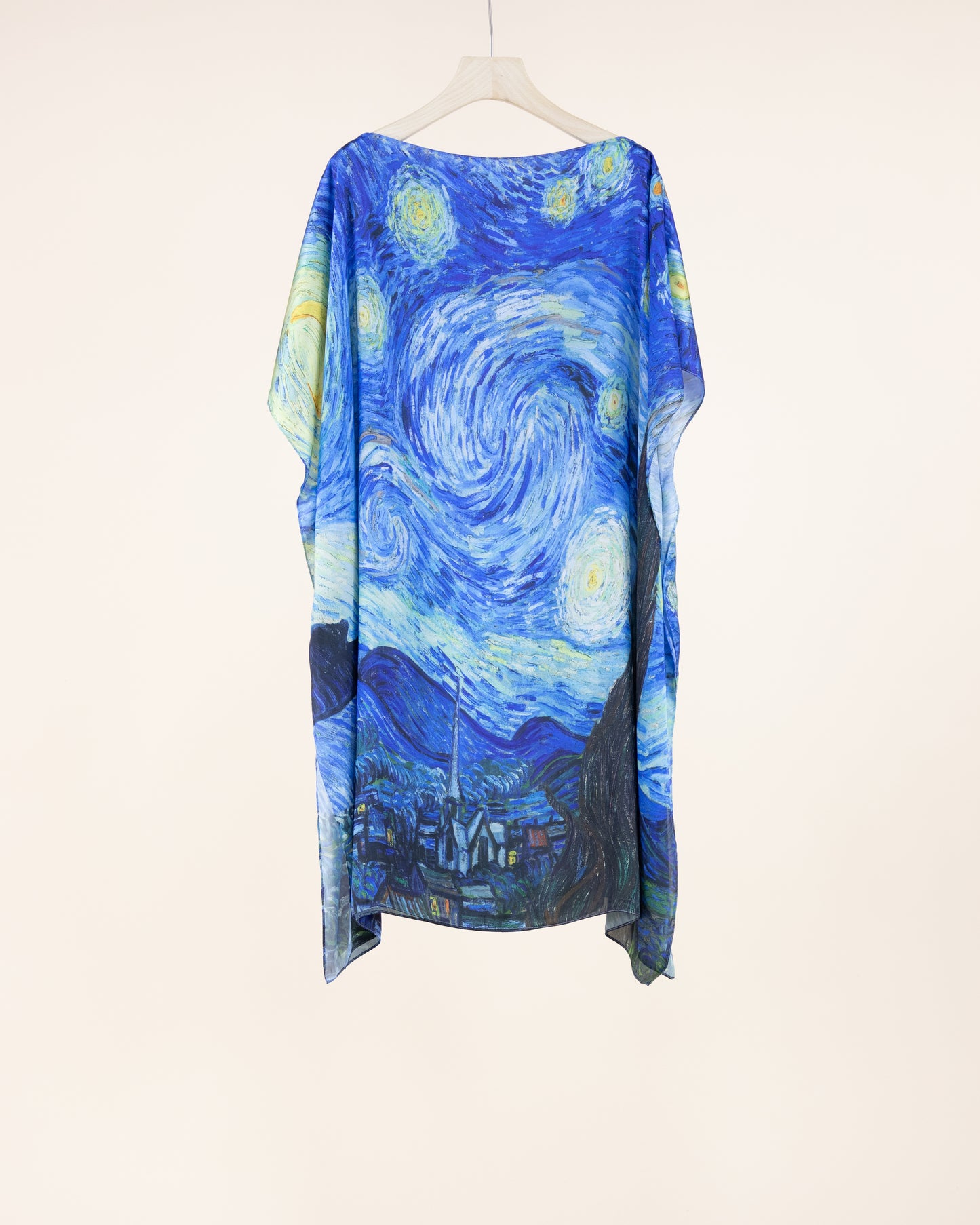 The Starry Night Satin Feel Kaftan