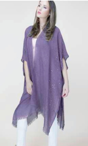 Natural Wash Sequin Kimono