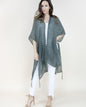 Crinkle Linen Kimono w/ Embroidery Edge Stitches