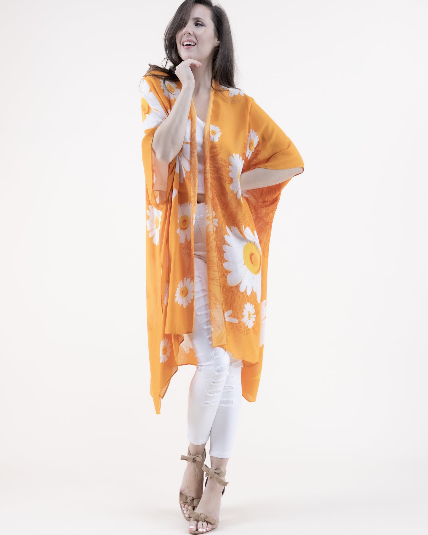 Daisy Print Kimono