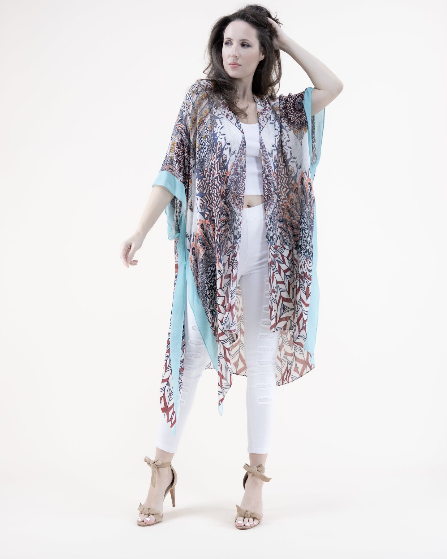 Native Kaleidoscope Print Kimono