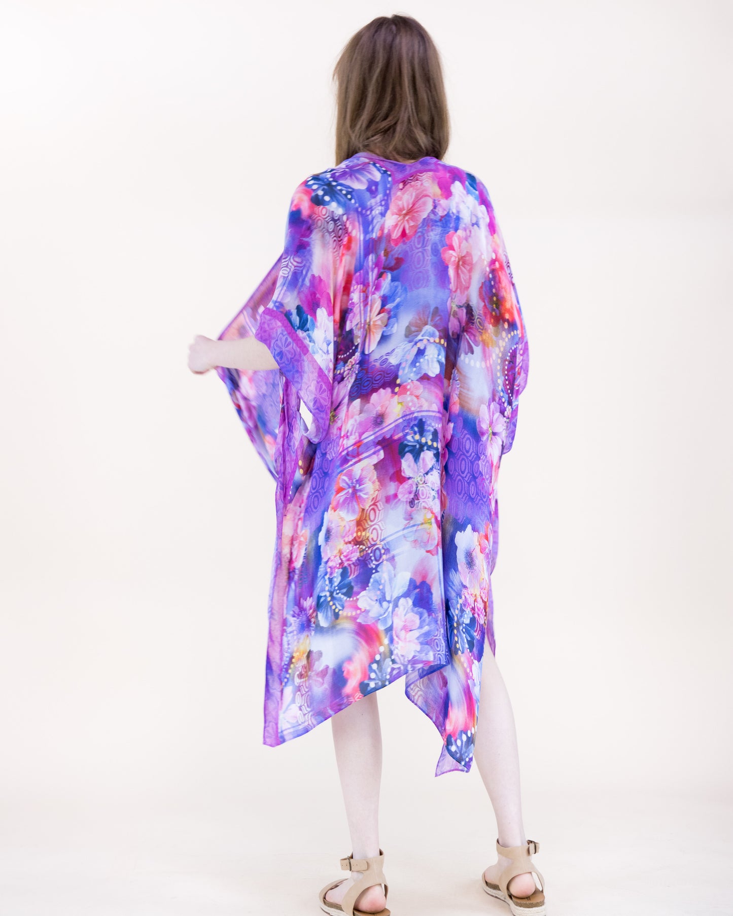 Amethyst Coast Print Kimono