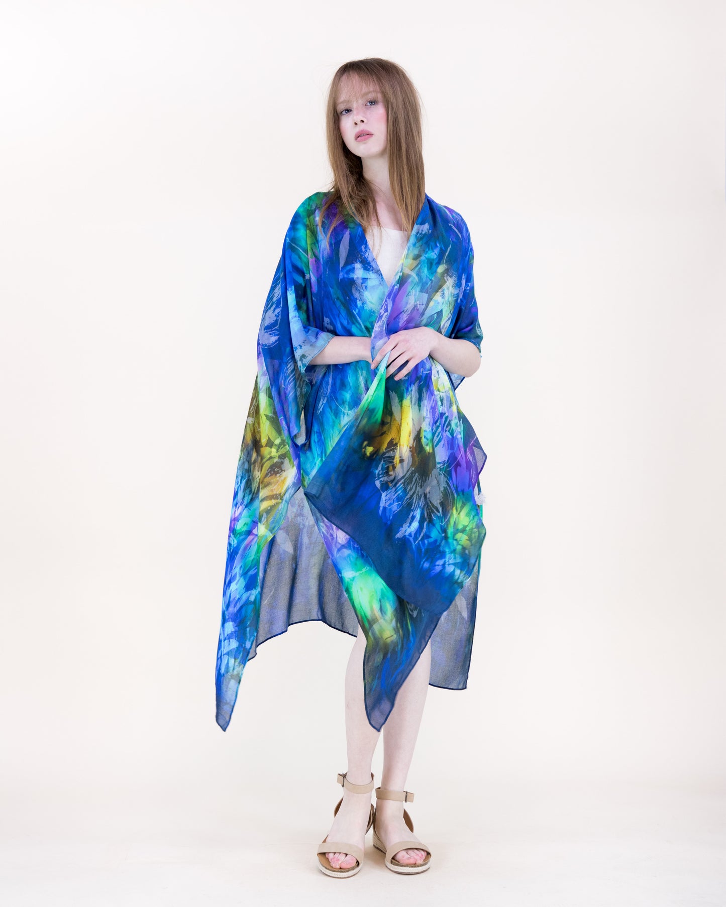 Azurite Reef Print Kimono