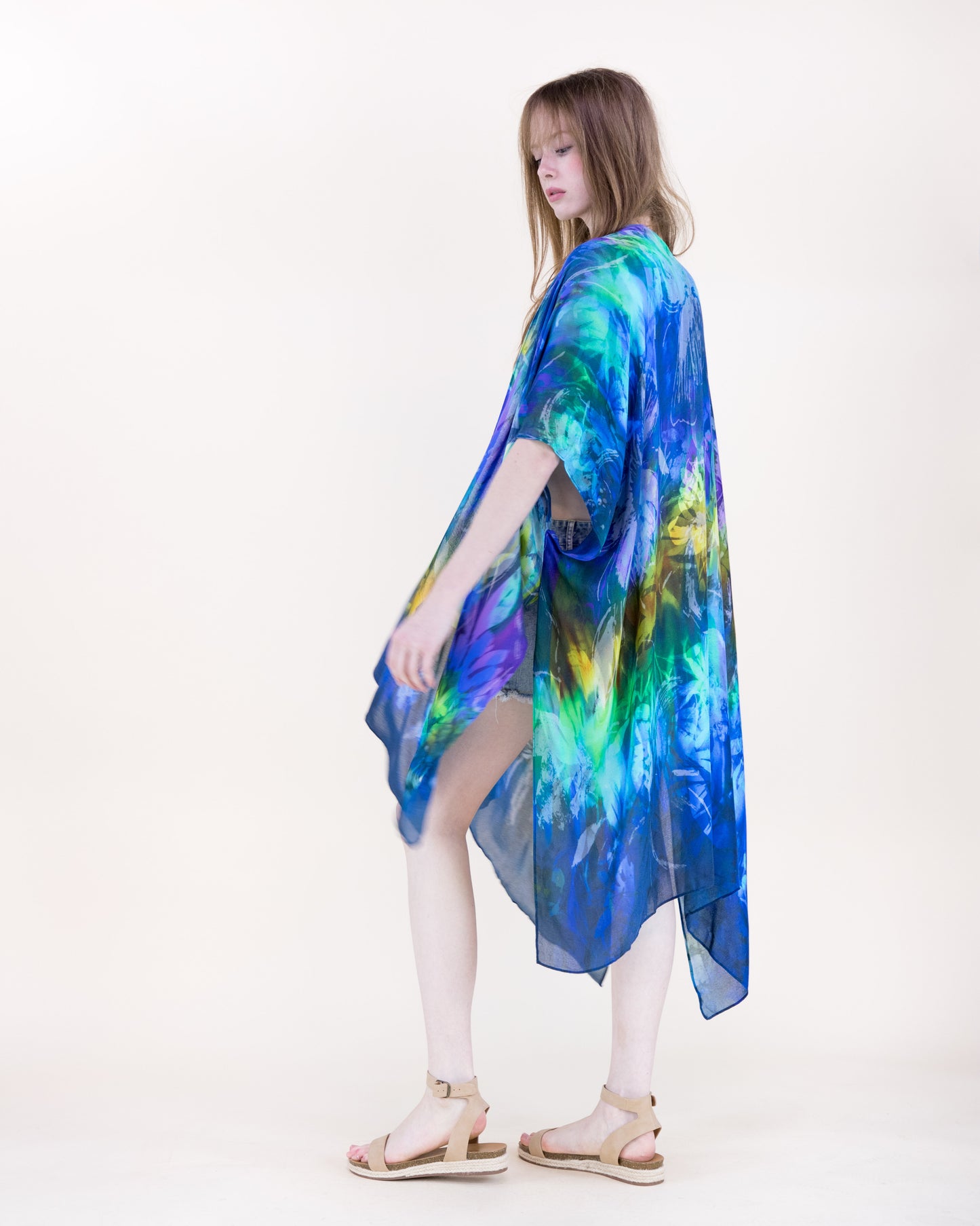 Azurite Reef Print Kimono