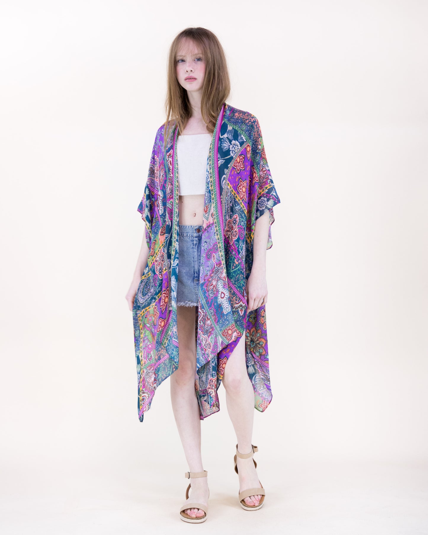 Boho Garden Paisley Kimono