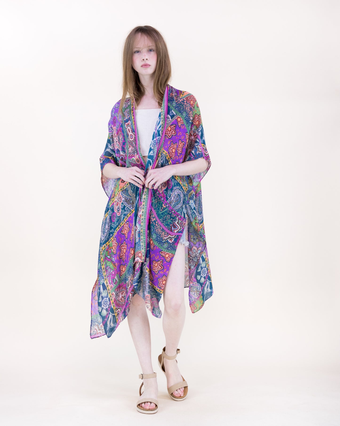 Boho Garden Paisley Kimono