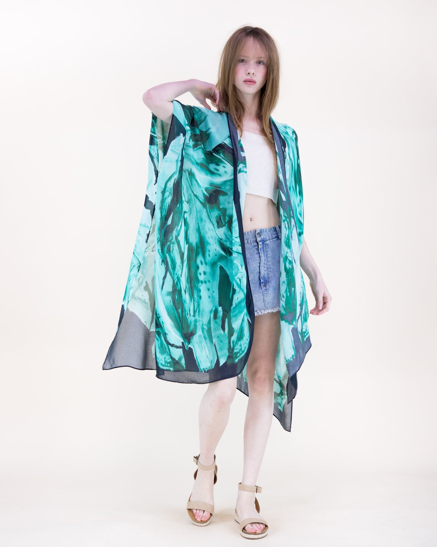 Zoisite Breeze Print Kimono