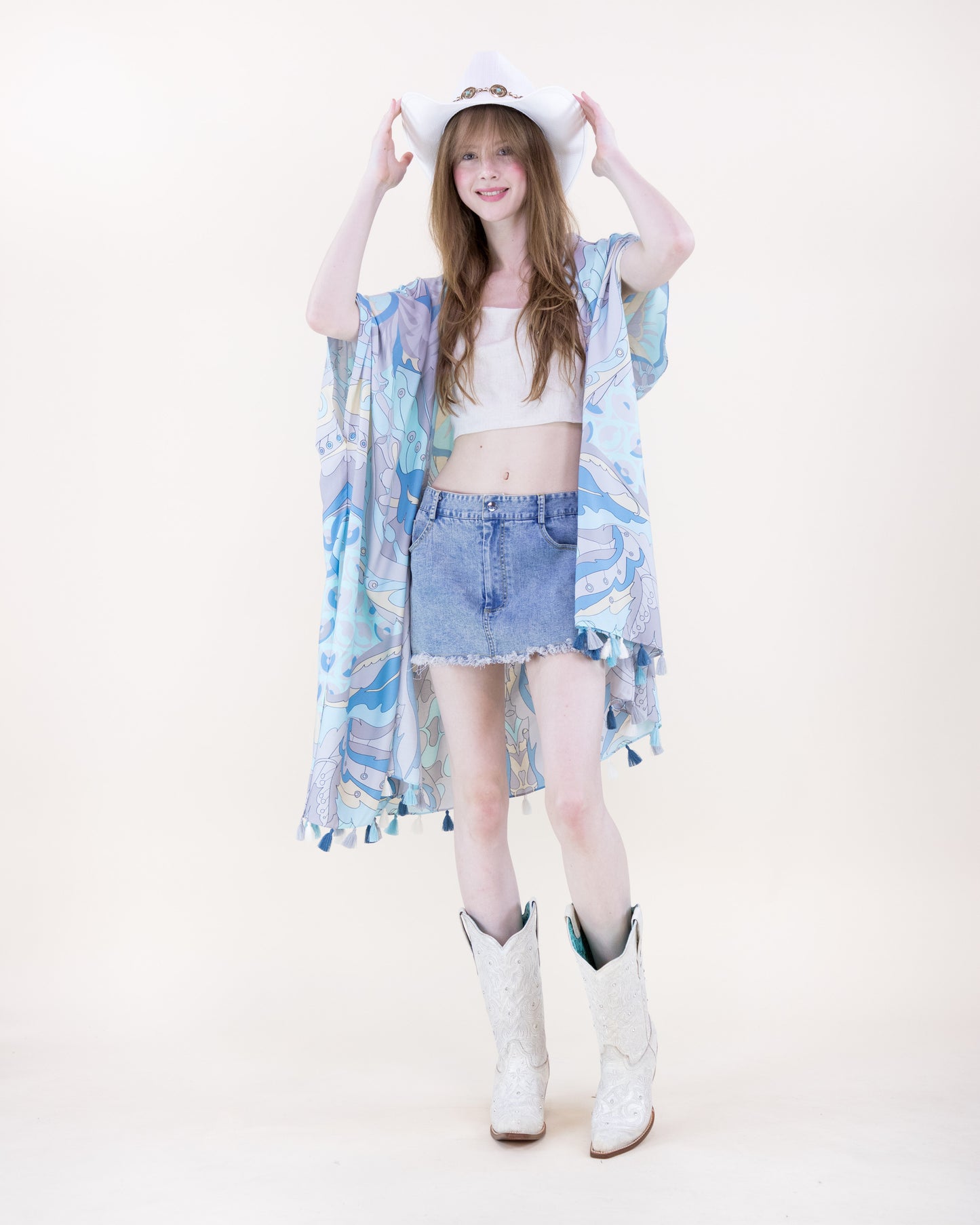 Cool Coast Era Print Kimono